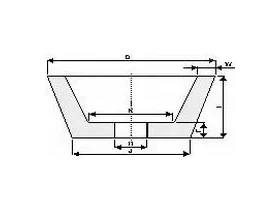 Kotouč T11 100/71x40x20-8x10x56 49C46K9V32; TYROLIT; 57536-1015.09