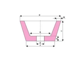 Kotouč T11 100/71x40x20-8x10x56 98A46K9V32; TYROLIT; 57561-1015.09