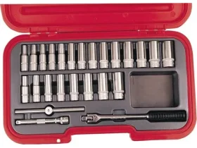 METRIC/AF 25PCE 3/8" SQ DR DEEP SKT SET