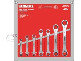 7-PCE 6-22mm STR. RATCHET RING WRENCH SET