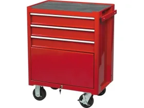 RED 3 DRAWER PROFESSIONAL ROLLER CABINET