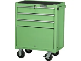 GREEN 3 DRAWER PROFESSIONAL ROLLER CABINET