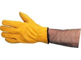 YELLOW COWHIDE LINED DRIVERS GLOVES SIZE 10