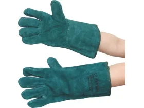 PAIR GREEN LINED GAUNTLETS