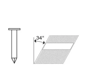 Hřebíky Typ RN O 3,33 × 70 mm (2 500 ks)