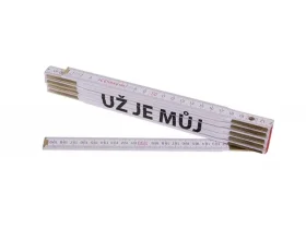 Skládací 2m UŽ JE MÜJ (PROFI,bílý,dřevo)