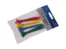 Vázací pásky 100x2.5mm 100ks barevné