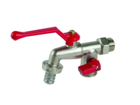 Ventil zahradní dvojitý 1/2"x3/4"x3/4"