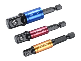adaptéry do vrtačky s otoč.úchytem 3ks, 1/4"-3/8"-1/2", S2