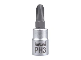 hlavice zástrčná 1/4" bit křížový, PH 3, L 37mm