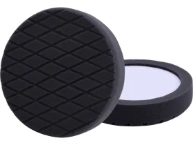 kotouč leštící pěnový, diamantový vzor, T10, černý, 180x35mm, zapuštěný suchý zip 150mm