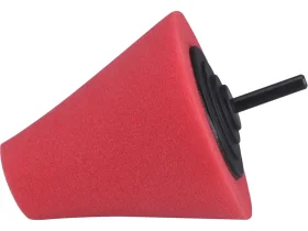 kužel leštící pěnový, T10, červený, 80mm, stopka 6mm