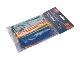 pásky stahovací barevné, 100x2,5mm, 100ks, (4x25ks), 4 barvy, nylon