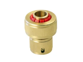 rychlospojka na hadici, 3/4", STOP ventil, MOSAZ