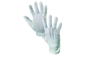 Textilní rukavice MAWA, s PVC terčíky, bílé, vel. 07