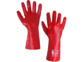 Rukavice z bavlněného úpletu se silnou vrstvou PVC v délce 35 cm, vel. 10".