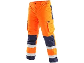 Pánské reflexní kalhoty CARDIFF, zimní, oranžové, vel. XXL