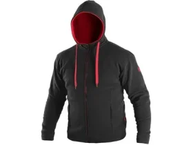 Pánská mikina HARRISON, černo-červená, vel. 3XL