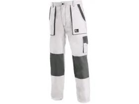 Kalhoty do pasu CXS LUXY JOSEF, pánské, bílo-šedé, vel. 54