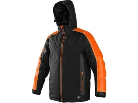 Bunda CXS BRIGHTON, zimní, černo-oranžová, vel. S