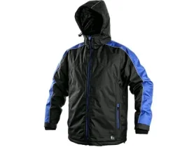 Bunda CXS BRIGHTON, zimní, černo-modrá, vel.2XL