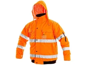 Bunda LEEDS, výstražná, pánská, oranžová, vel. S