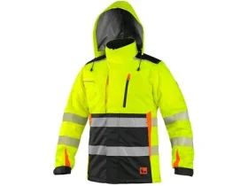 Bunda CXS BENSON, výstražná, zateplená, žluto-černá, vel. 3XL
