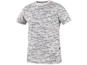 Tričko CXS DARREN, krátký rukáv, potisk CXS logo, bílé, vel. S