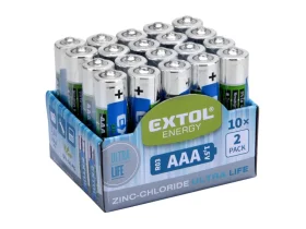 baterie zink-chloridové, 20ks, 1,5V AAA (R03)