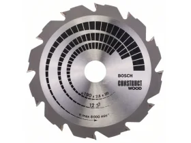 Pilový kotouč Construct Wood 190 x 30 x 2,6 mm; 12