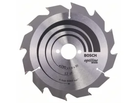 Pilový kotouč Optiline Wood 190 x 30 x 2,6 mm, 12
