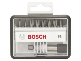 (8+1)dílná sada šroubovacích bitů Robust Line, S Extra-Hart 25 mm, (8+1)dílná sada