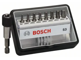(8+1)dílná sada šroubovacích bitů Robust Line, S Extra-Hart 25 mm, (8+1)dílná sada 8003