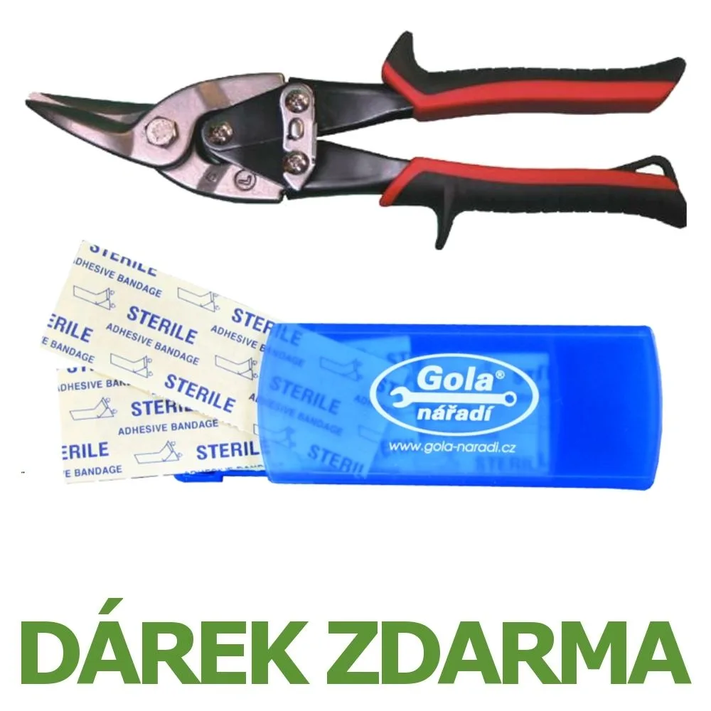 nůžky na plech 250mm levé GOLA nůžky na plech 250mm levé GOLA