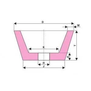 Kotouč T11 100/71x40x20-8x10x56 98A46K9V32; TYROLIT; 57561-1015.09