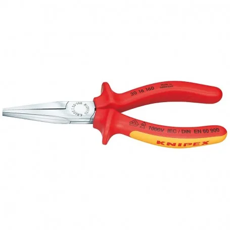 kleště ploché dlouhé 160mm 1000V VDE KNIPEX typ Langback 3016160 kleště ploché dlouhé 160mm 1000V VDE KNIPEX typ Langback 3016160