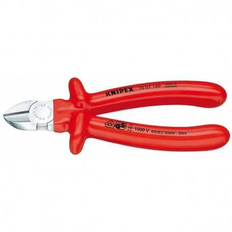 kleště štíp.boč. 160mm VDE 1000V KNIPEX 7007160 (potažené plastem) kleště štíp.boč. 160mm VDE 1000V KNIPEX 7007160 (potažené plastem)