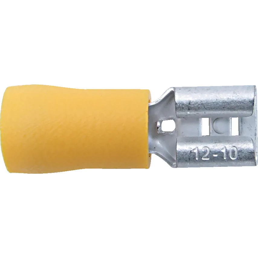 6.30mm KONCOVKA ZLUTA NASUVNA (100) 6.30mm KONCOVKA ZLUTA NASUVNA (100)