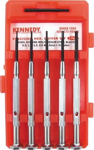 5-PCE 0.9-2.5mm HEXAGON SCREWDRIVER SET 5-PCE 0.9-2.5mm HEXAGON SCREWDRIVER SET