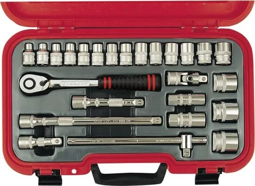 M25M - Sada 25 ks: Hlavice metrické - 1/2" M25M - Sada 25 ks: Hlavice metrické - 1/2"