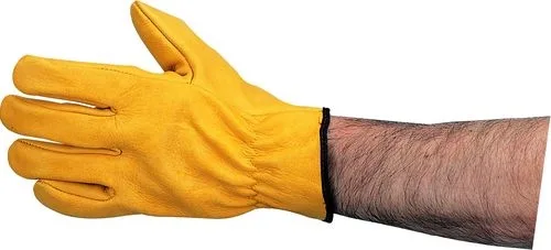 YELLOW COWHIDE LINED DRIVERS GLOVES SIZE 10 YELLOW COWHIDE LINED DRIVERS GLOVES SIZE 10