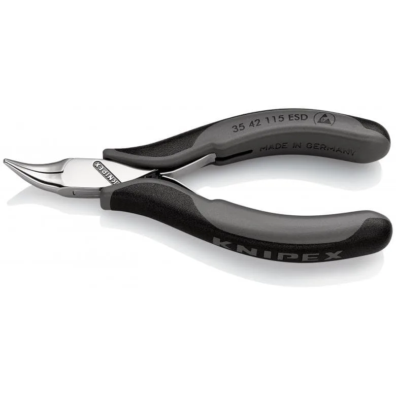 Montážní kleště Knipex pro elektroniku ESD 115 mm zahnuté Montážní kleště Knipex pro elektroniku ESD 115 mm zahnuté