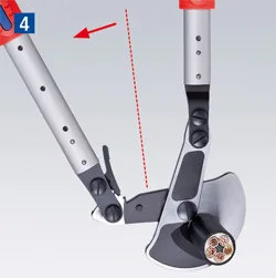 Nůžky na kabely do 38mm teleskopické 540-770mm Knipex d