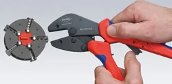 kleště lisovací s výměnným zásobníkem KNIPEX Multi Crimp a