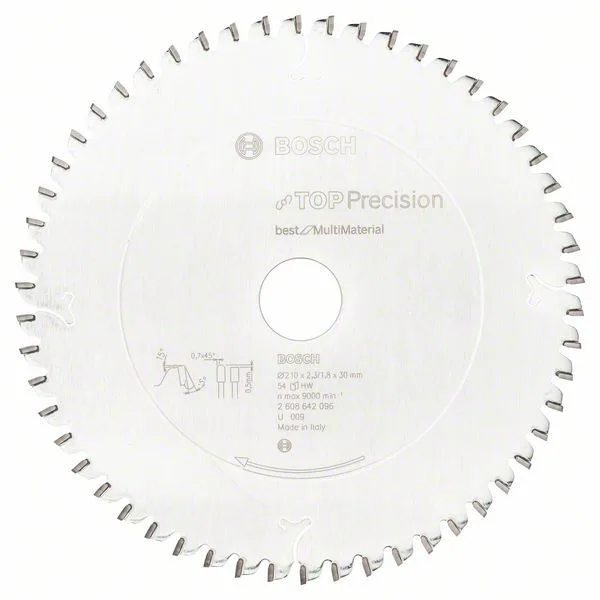 Pilový kotouč do okružních pil Top Precision Best for Multi Material 210 x 30 x 2,3 mm, 54
