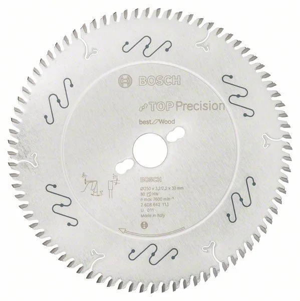 Pilový kotouč do okružních pil Top Precision Best for Wood 250 x 30 x 3,2 mm, 80