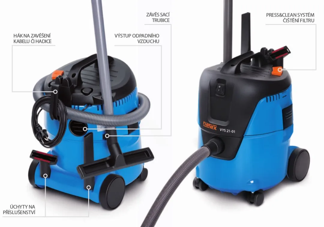 el.vysavač VYS 21-01 mokré i suché vysávání 1000W 20l NAREX a