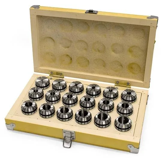 Kleštiny ER32, 3 – 20 mm, 18 ks Kleštiny ER32, 3 – 20 mm, 18 ks