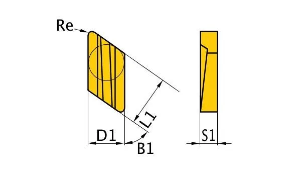 Břitové destičky K/55°, 5 ks Břitové destičky K/55°, 5 ks