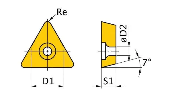 Břitové destičky T/60°, 5 ks Břitové destičky T/60°, 5 ks